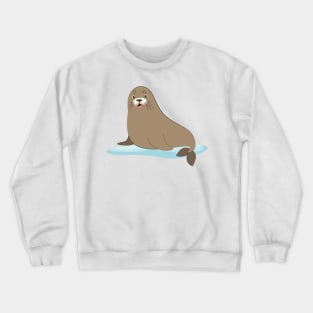 Cute Seal In Ice Crewneck Sweatshirt